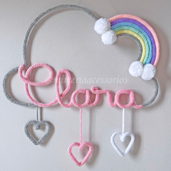 Porta Maternidade Tricotin Clara + Chuva de Amor + Arco Íris