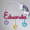 Porta Maternidade Tricotin Eduarda + Chuva de Amor + Arco Íris
