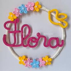 Porta Maternidade Tricotin Flora + Aro + Flores
