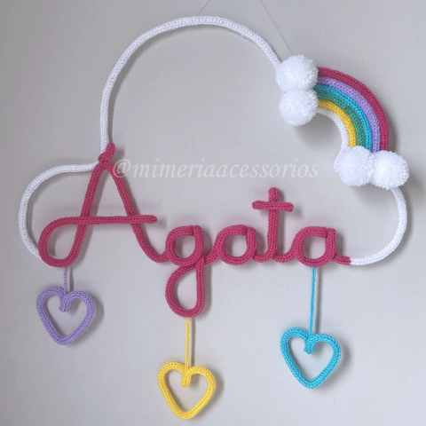 Porta Maternidade Tricotin Ágata + Chuva de Amor + Arco Íris - comprar online