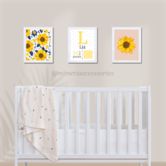 Kit de Quadros Decorativos Girassol
