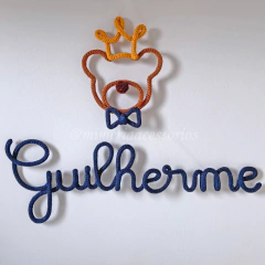 Porta Maternidade Tricotin Guilherme + Urso Príncipe - comprar online