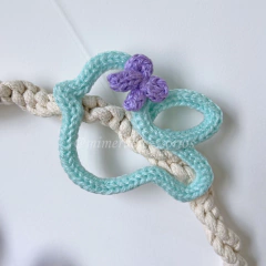 Porta Maternidade Tricotin Helena + Macramê - Mimeria Acessórios