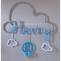 Porta Maternidade Tricotin Henry + Nuvem com Balão