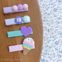 Kit de Hair Clips Infantil - 4 itens