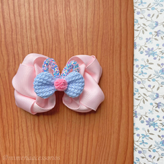 Hair Clip Infantil Páscoa Rosa