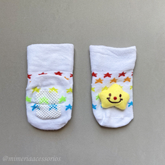Meia Baby Estrelas Branca - comprar online