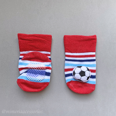 Meia Bola de Futebol Vermelha - comprar online