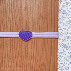 Faixa Slim Coração Roxo