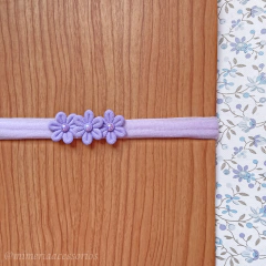 Faixa Slim Floral Florzinhas Lilás