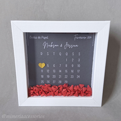 Quadro de Origami Bodas de Papel Nickson e Jéssica