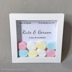 Quadro de Origami Bodas de Algodão Rute e Gerson