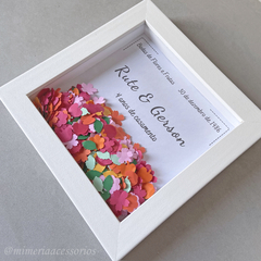 Quadro de Origami Bodas de Flores e Frutas Rute e Gerson - comprar online
