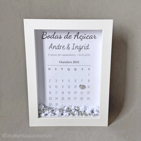 Quadro de Origami Bodas de Açúcar Andre e Ingrid - comprar online