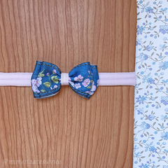 Faixa Slim Estampada Laço Duplo Floral