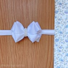 Faixa Slim Mini Diva Laço c/ Pérolas Branco
