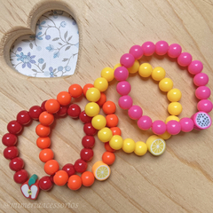 Kit de Pulseiras Infantil Frutinhas - 4 itens
