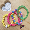 Kit de Pulseiras Infantil Arco Íris- 4 itens