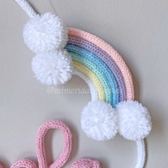 Porta Maternidade Tricotin Isabela + Chuva de Amor + Arco Íris - Mimeria Acessórios