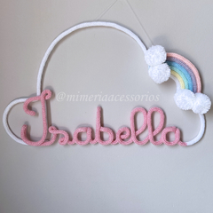 Porta Maternidade Tricotin Isabella + Arco Íris