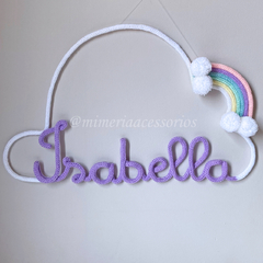 Porta Maternidade Tricotin Isabella + Arco Íris