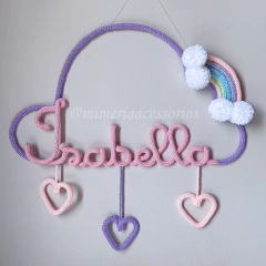 Porta Maternidade Tricotin Isabella + Chuva de Amor + Arco Íris - comprar online