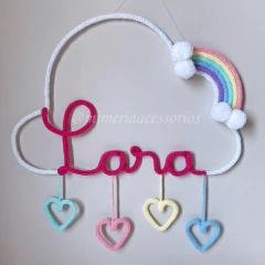Porta Maternidade Tricotin Lara + Chuva de Amor + Arco Íris
