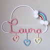 Porta Maternidade Tricotin Laura + Chuva de Amor + Arco Íris