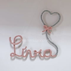 Porta Maternidade Tricotin Lívia + Coração