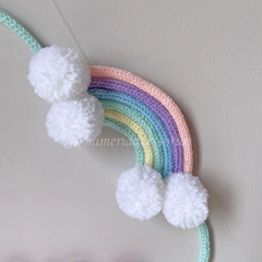 Porta Maternidade Tricotin Lorena + Chuva de Amor + Arco Íris - Mimeria Acessórios