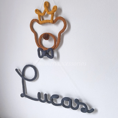 Porta Maternidade Tricotin Lucas + Urso Príncipe - comprar online