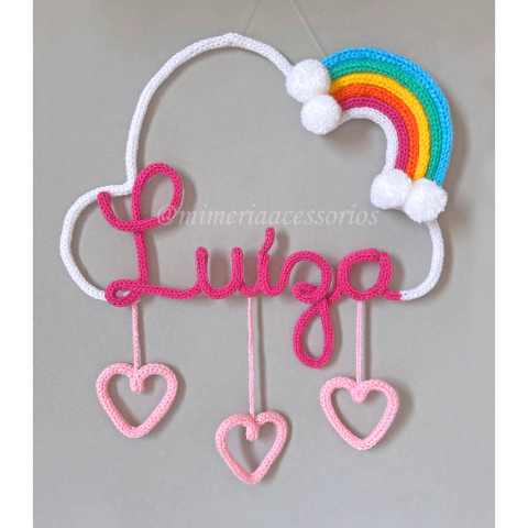 Porta Maternidade Tricotin Luíza + Chuva de Amor + Arco Íris - comprar online