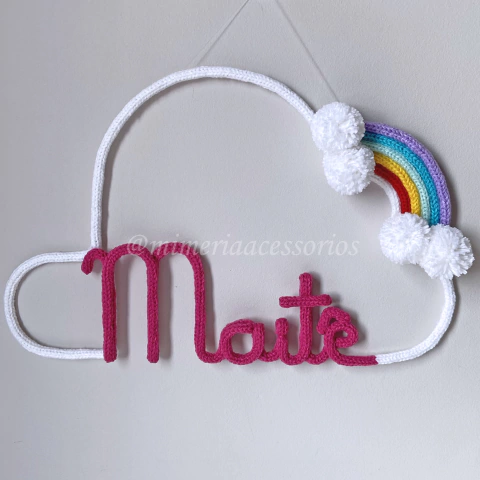 Porta Maternidade Tricotin Maitê + Arco Íris - comprar online