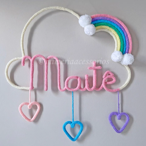 Porta Maternidade Tricotin Maitê + Chuva de Amor + Arco Íris - comprar online