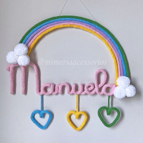 Porta Maternidade Tricotin Manuela + Chuva de Amor + Arco Íris - comprar online