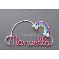 Porta Maternidade Tricotin Manuella + Arco Íris