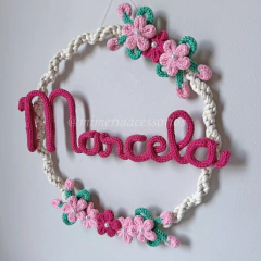 Porta Maternidade Tricotin Marcela + Arco Macramê + Flores na internet