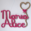 Porta Maternidade Tricotin Maria Alice + Coração