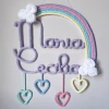 Porta Maternidade Tricotin Maria Cecília + Chuva de Amor + Arco Íris