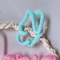 Porta Maternidade Tricotin Maria Cecília + Macramê - Mimeria Acessórios