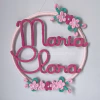 Porta Maternidade Tricotin Maria Clara + Aro + Flores