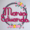 Porta Maternidade Tricotin Maria Eduarda + Aro + Flores