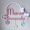 Porta Maternidade Tricotin Maria Fernanda + Chuva de Amor + Arco Íris