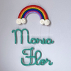 Porta Maternidade Tricotin Maria Flor + Arco Íris