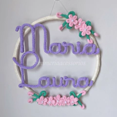 Porta Maternidade Tricotin Maria Laura + Aro + Flores