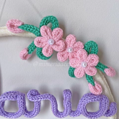 Porta Maternidade Tricotin Maria Laura + Aro + Flores na internet