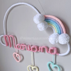 Porta Maternidade Tricotin Mariana + Chuva de Amor + Arco Íris na internet