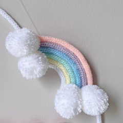 Porta Maternidade Tricotin Mariana + Chuva de Amor + Arco Íris - Mimeria Acessórios