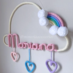 Porta Maternidade Tricotin Mariana + Chuva de Amor + Arco Íris na internet