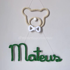 Porta Maternidade Tricotin Mateus + Urso - comprar online